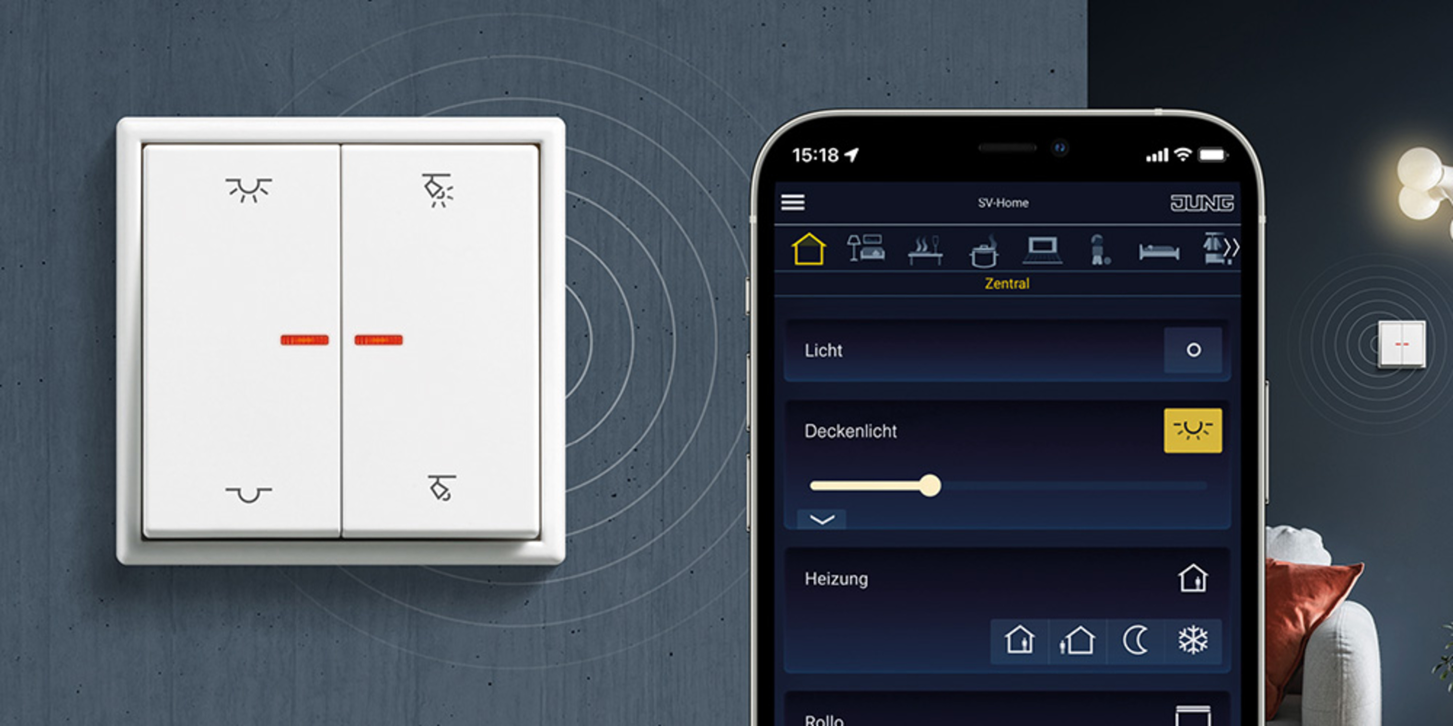 KNX RF Taster bei EcoVolt PV & Elektrotechnik GmbH in Teublitz